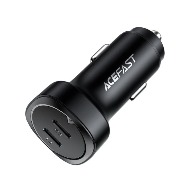 Bild 2, Acefast Acefast 72W PD PPS QC Billaddare 2x USB-C Svart