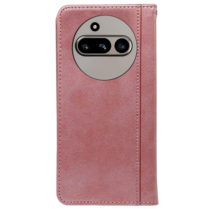 Bild 5,  Nothing Phone 3a Fodral Flip Läder Roséguld