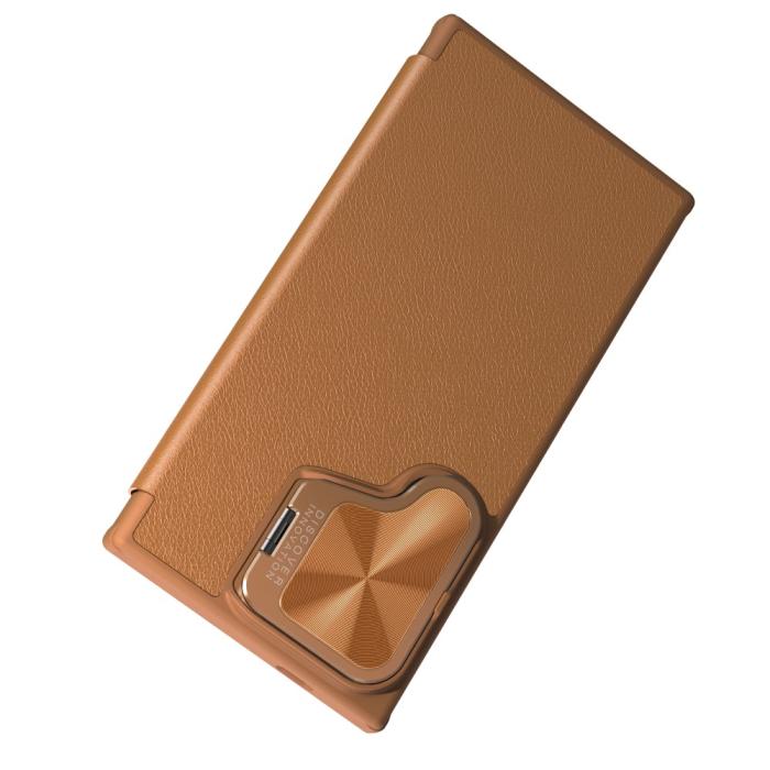 Bild 4, NILLKIN NILLKIN Galaxy S24 Plus Fodral Qin Läder Cam Kickstand Brun
