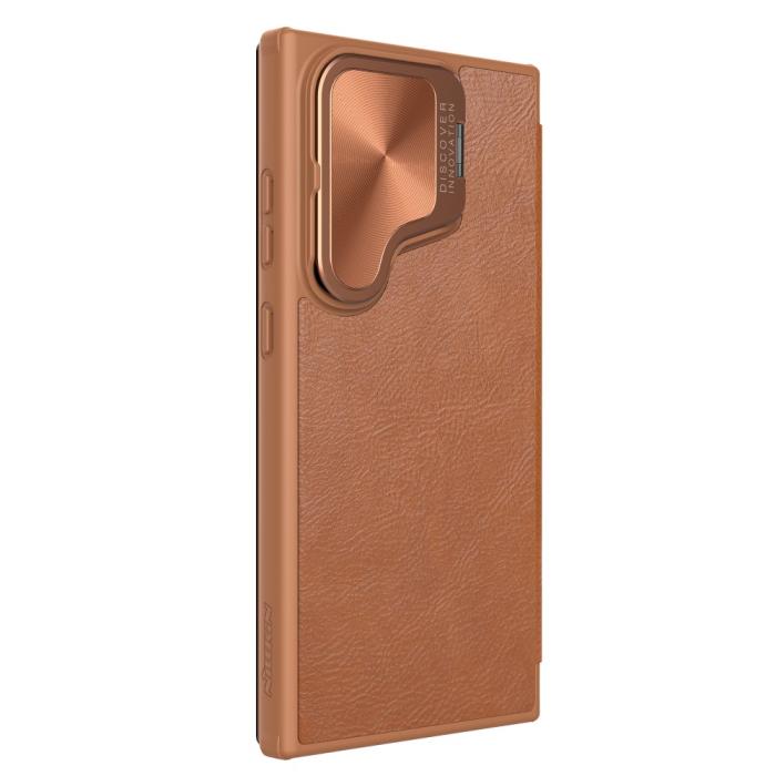 Bild 6, NILLKIN NILLKIN Galaxy S24 Plus Fodral Qin Läder Cam Kickstand Brun