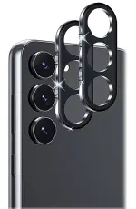  [2-Pack] Samsung S23 Linsskydd I H&auml;rdat Glas - Svart