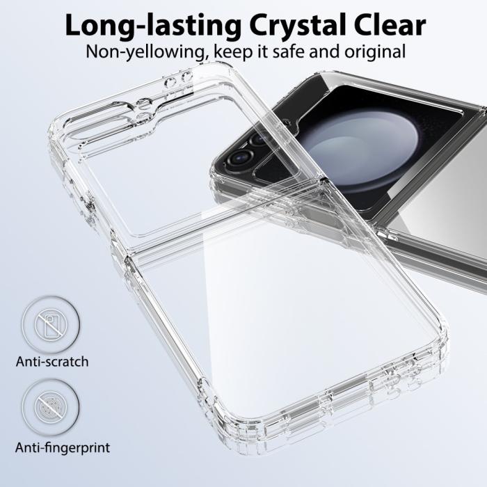 Bild 4,  Galaxy Z Flip 6 / 7 FE Skal TPU/Akryl Transparent