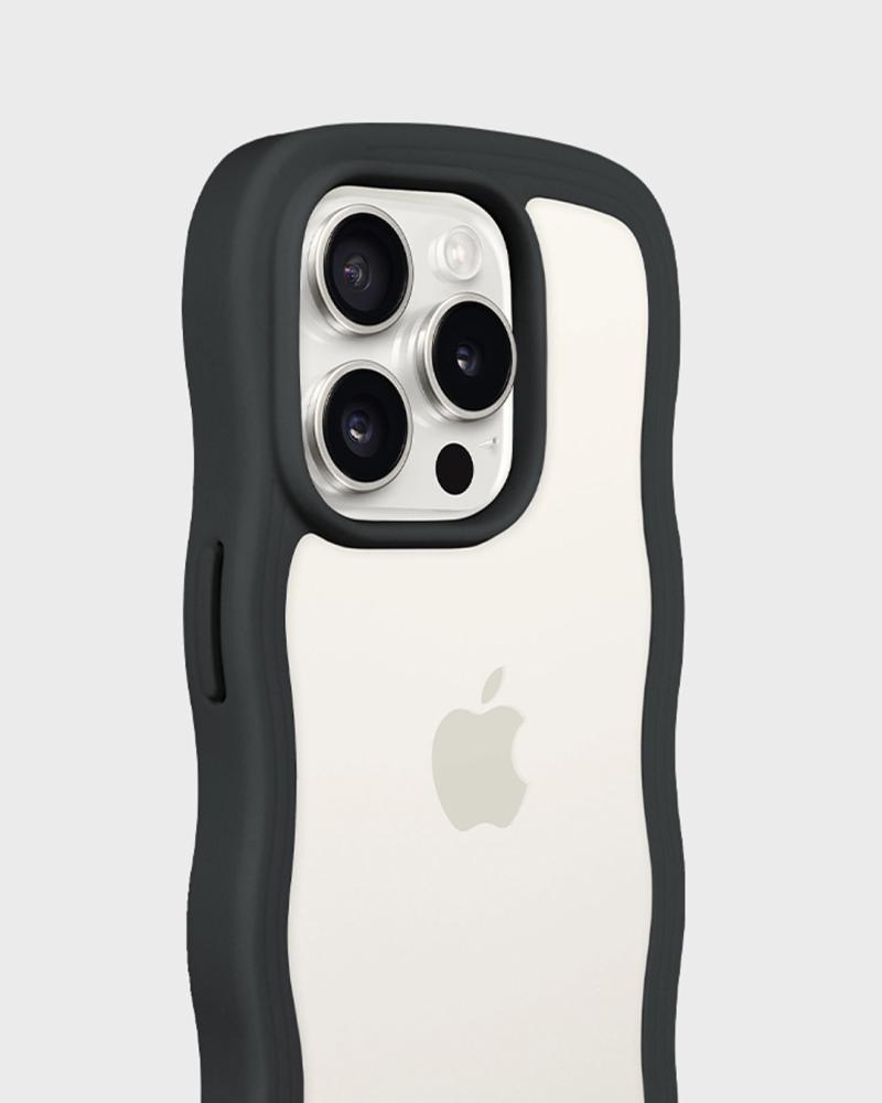 holdit holdit iPhone 14 Pro Max Skal Wavy Svart/Transpare