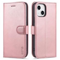 AZNS AZNS iPhone 14 Fodral L&auml;der Ros&eacute;guld