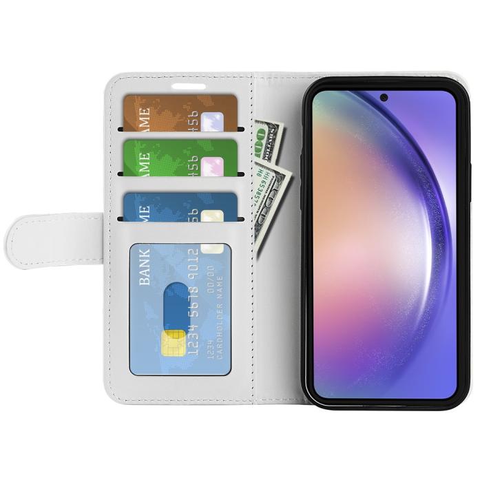 Bild 2,  Samsung Galaxy A55 5G Fodral Crazy Horse Läder Vit