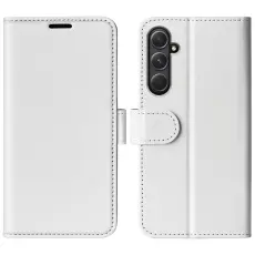  Samsung Galaxy A55 5G Fodral Crazy Horse L&auml;der Vit
