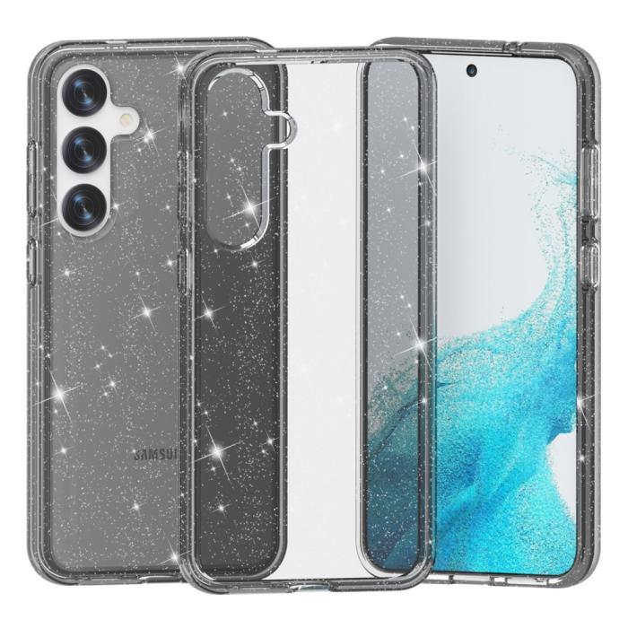 Bild 2,  Samsung Galaxy S24 Skal Sparkling Glitter Svart