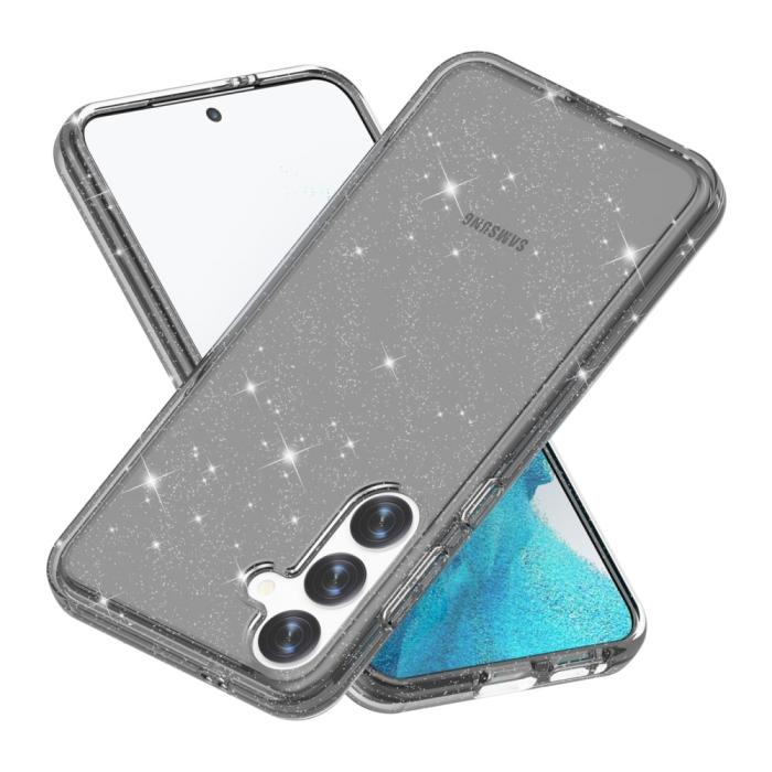 Bild 3,  Samsung Galaxy S24 Skal Sparkling Glitter Svart