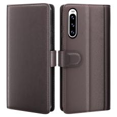  Sony Xperia 10 V Fodral Premium Split L&auml;der Brun