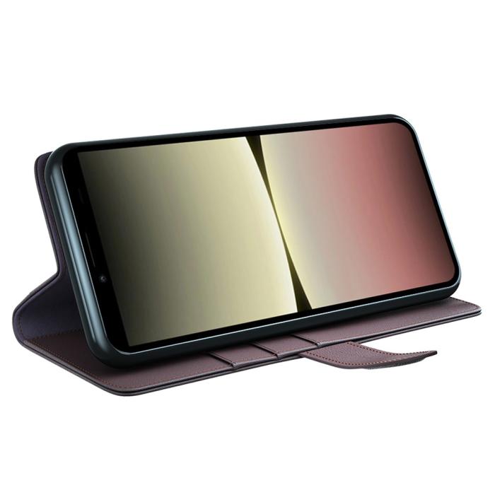 Bild 3,  Sony Xperia 10 V Fodral Premium Split Läder Brun