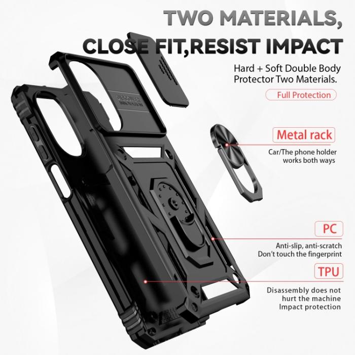 Bild 3,  Motorola Moto G52/G82 Skal CamShield Ring Armor Svart