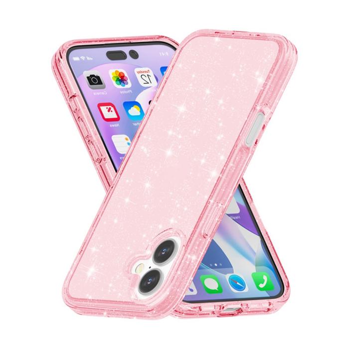 Bild 3,  iPhone 17 Skal Hybrid Glitter Rosa