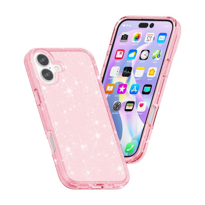 Bild 4,  iPhone 17 Skal Hybrid Glitter Rosa