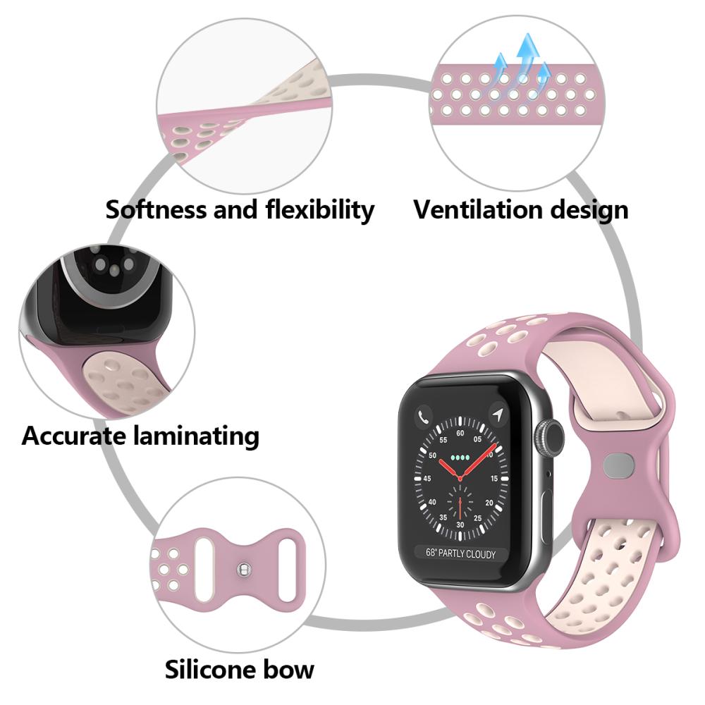 ColorPop Sportarmband Dual-Color Apple Watch 42/41/40/38 mm (M/L)