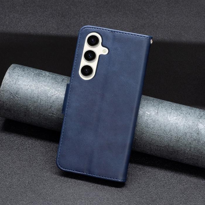 Bild 6,  Samsung Galaxy S24 FE Fodral Läder Mörk Blå