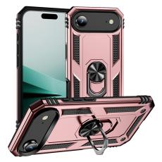  iPhone Air Skal Shockproof Hybrid Ring Ros&eacute;guld