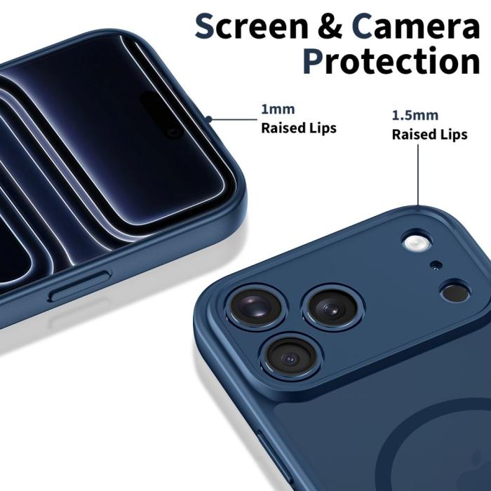 Bild 5, Tech-Protect Tech-Protect iPhone 17 Pro Max Skal MagSafe BasicMag Deep Blue