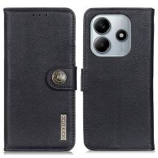 KHAZNEH KHAZNEH Xiaomi Redmi Note 14 4G Fodral L&auml;der Svart