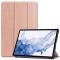  Samsung Galaxy Tab S9 Fodral Tri-Fold Läder Roséguld