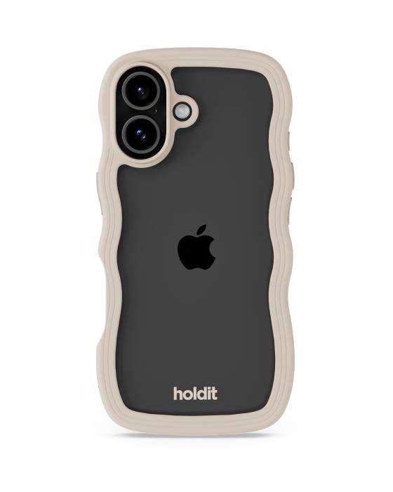 Bild 2, holdit holdit iPhone 17 Mobilskal Wavy Light Beige/Transparent