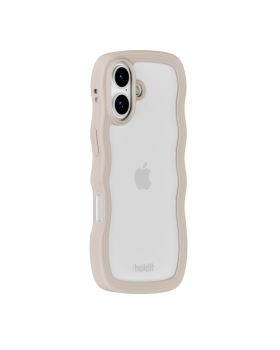 Bild 3, holdit holdit iPhone 17 Mobilskal Wavy Light Beige/Transparent