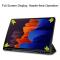  Samsung Galaxy Tab S7 Plus / Tab S8 Plus Tri-Fold Fodral Pennhållare Svart