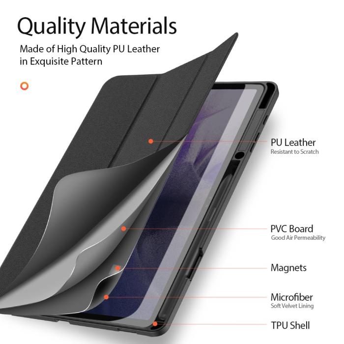 Bild 6, DUX DUCIS DUX DUCIS Samsung Galaxy Tab S7 Plus / S8 Plus / S7 FE DOMO Tri-Fold Fodral