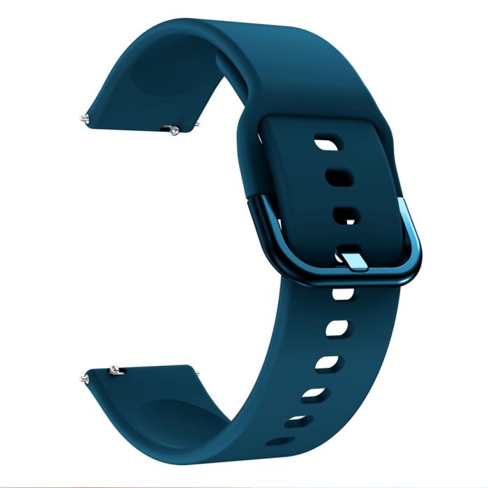 Bild 3,  Silikon Armband För Smartwatch (20mm) - Mörk Blå
