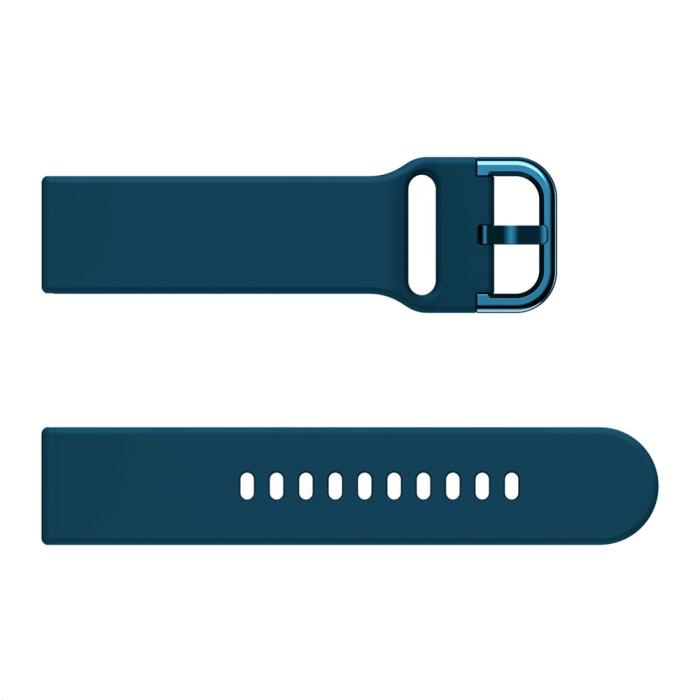 Bild 4,  Silikon Armband För Smartwatch (20mm) - Mörk Blå