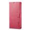 LC.IMEEKE LC.IMEEKE iPhone 14 Pro Fodral Läder Röd/Rosa