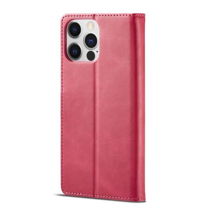Bild 3, LC.IMEEKE LC.IMEEKE iPhone 14 Pro Fodral Läder Röd/Rosa