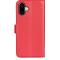  iPhone 16 Plus Fodral Litchi Läder Röd