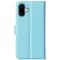  iPhone 16 Plus Fodral Litchi Läder Blå