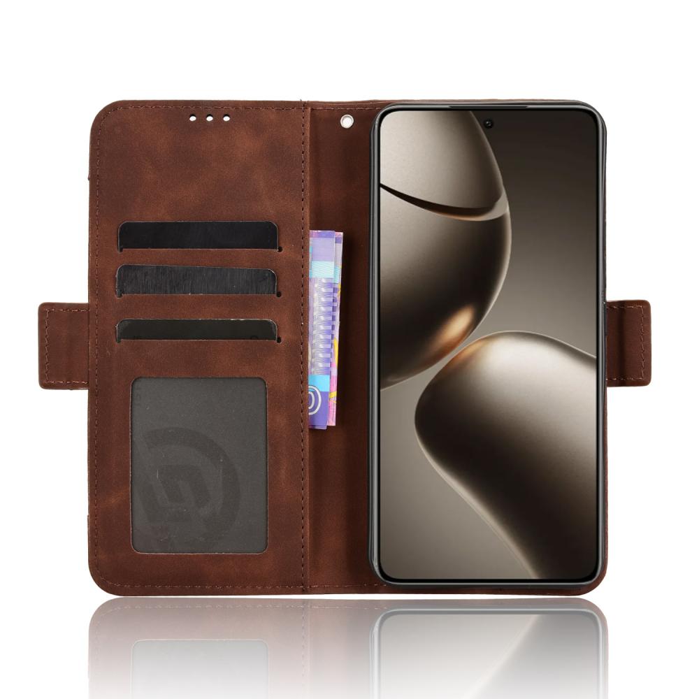  Xiaomi 15T Pro Fodral Med Avtagbart Kortfack Brun