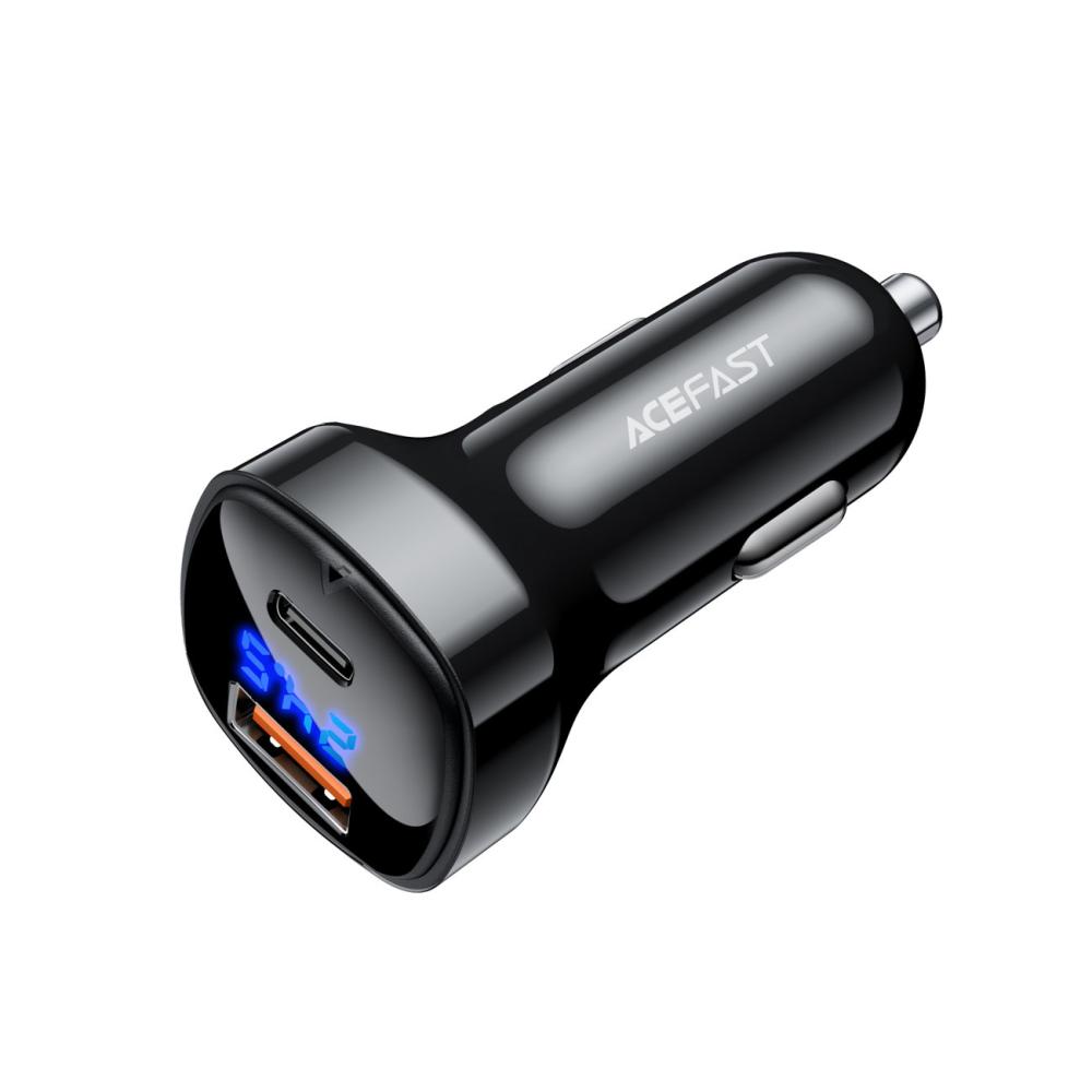 Acefast Acefast 66W PD PPS QC Billaddare USB-C / USB-A Svart