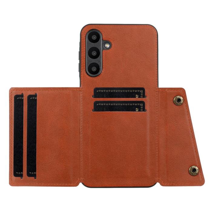 Bild 3,  Samsung Galaxy A26 5G Skal Läder Med Kortfack Och Magnet