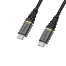 OtterBox OtterBox Premium 1m PD USB-C - USB-C Kabel Nylonfl&auml;tad Svart