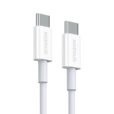NORTHJO NORTHJO 2m 100W PD USB-C - USB-C Snabbladdnings Kabel Vit