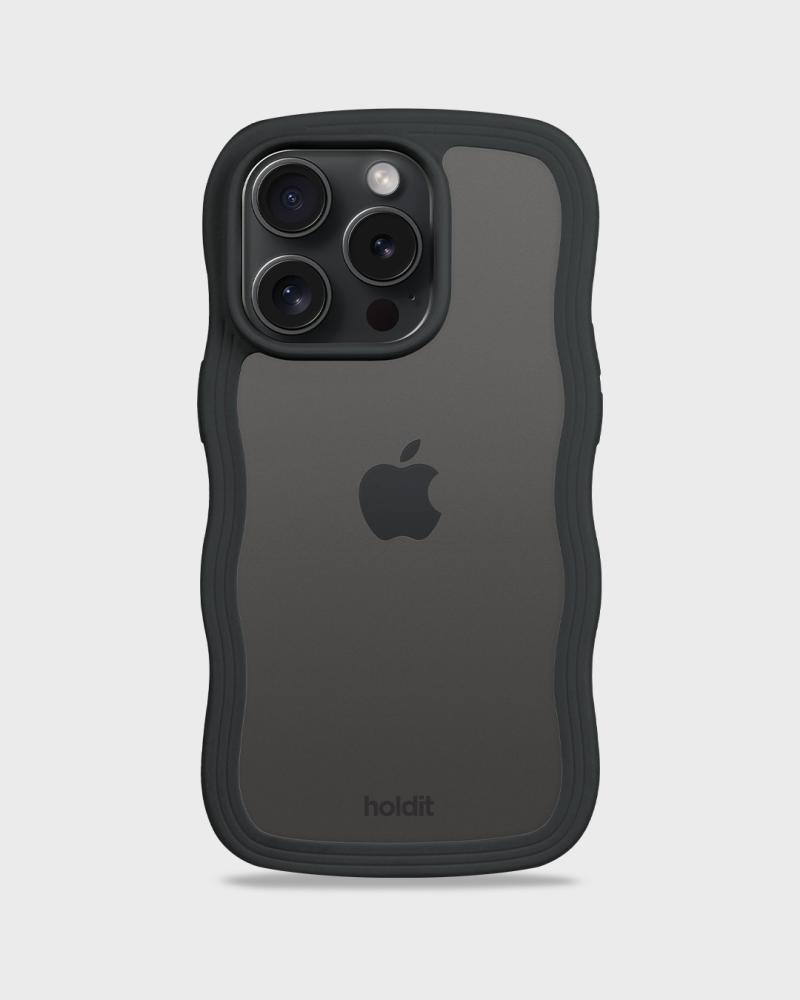 holdit holdit iPhone 15 Pro Max Skal Wavy Svart/Transpare