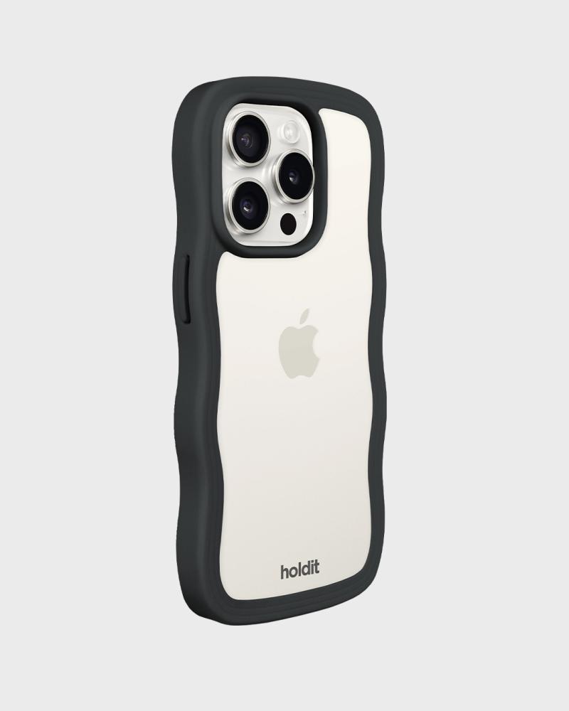 holdit holdit iPhone 15 Pro Max Skal Wavy Svart/Transpare