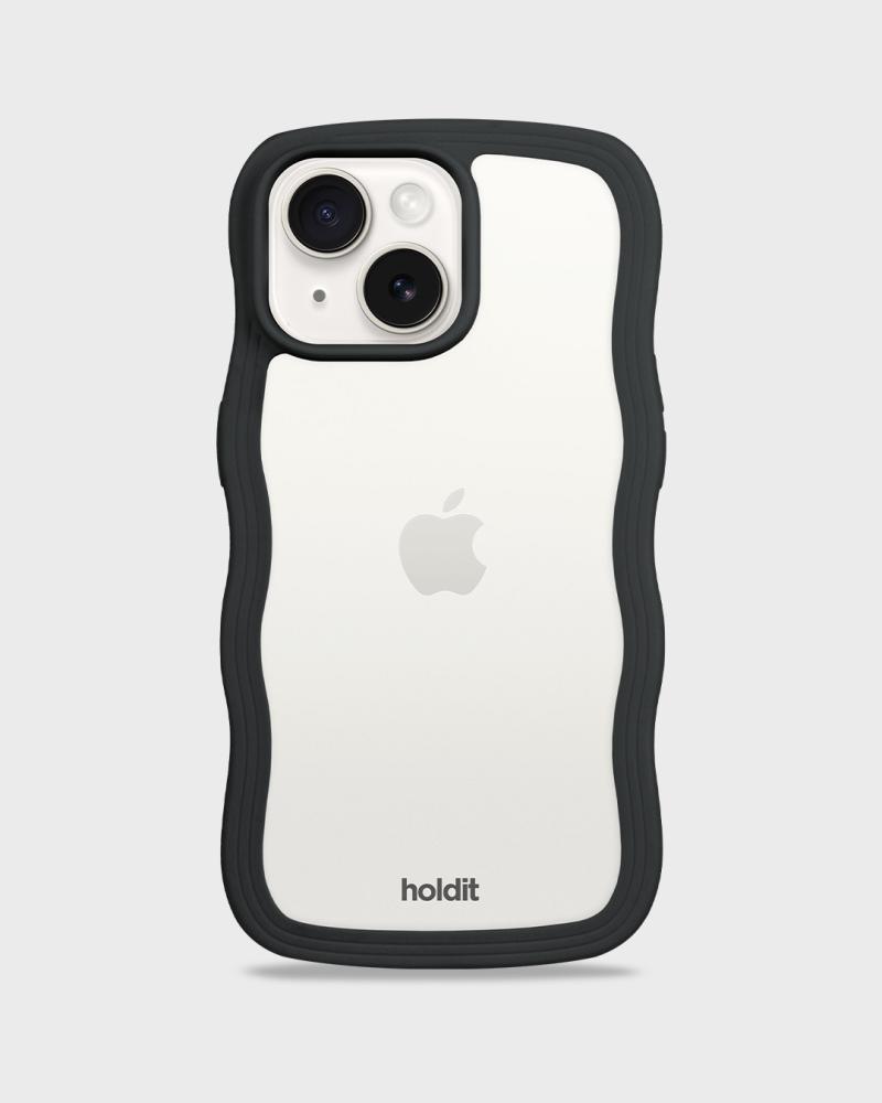 holdit holdit iPhone 15 / 14 / 13 Skal Wavy Svart/Transpa