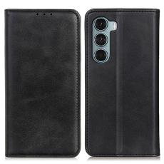  Motorola Moto G200 Fodral Flip L&auml;der Svart