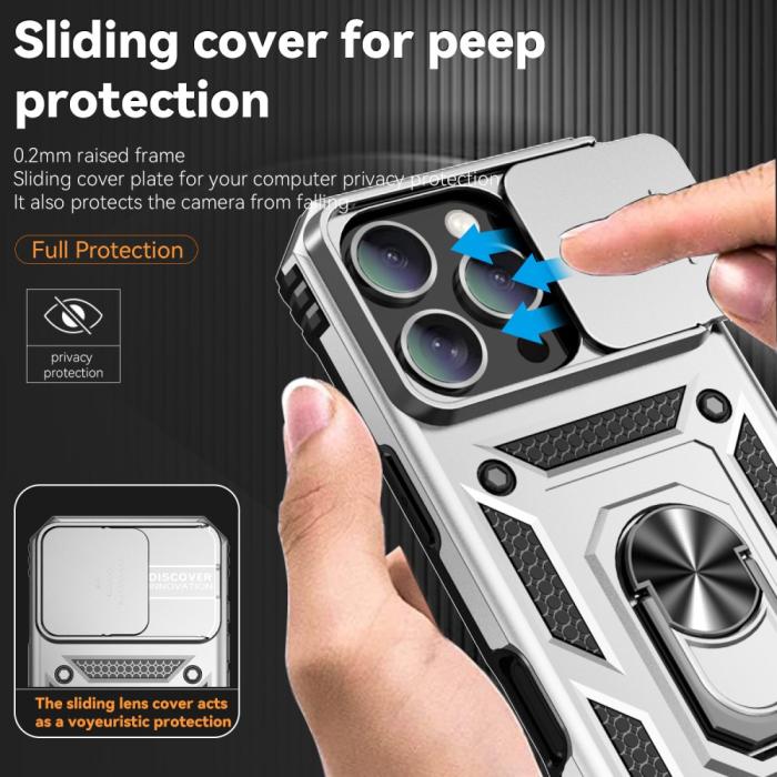Bild 6,  iPhone 16 Pro Max Skal CamShield Ring Hybrid Silver