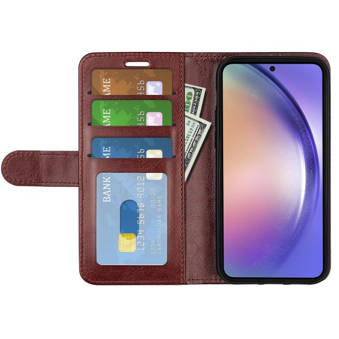 Bild 2,  Samsung Galaxy A55 5G Fodral Crazy Horse Läder Brun