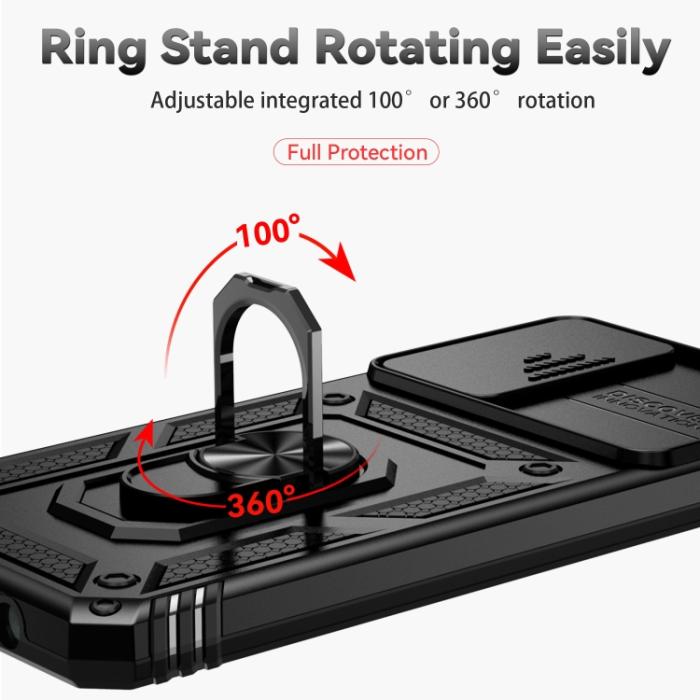 Bild 4,  Motorola Moto G52/G82 Skal CamShield Ring Armor Svart