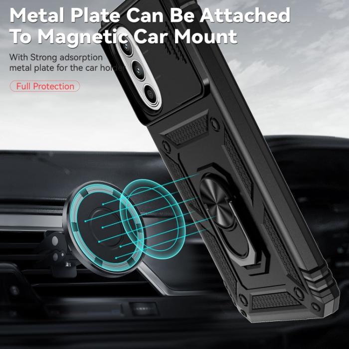 Bild 6,  Motorola Moto G52/G82 Skal CamShield Ring Armor Svart