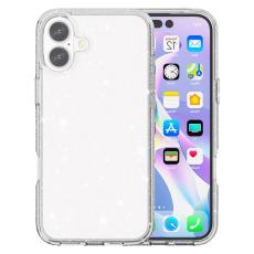  iPhone 17 Skal Hybrid Glitter Vit