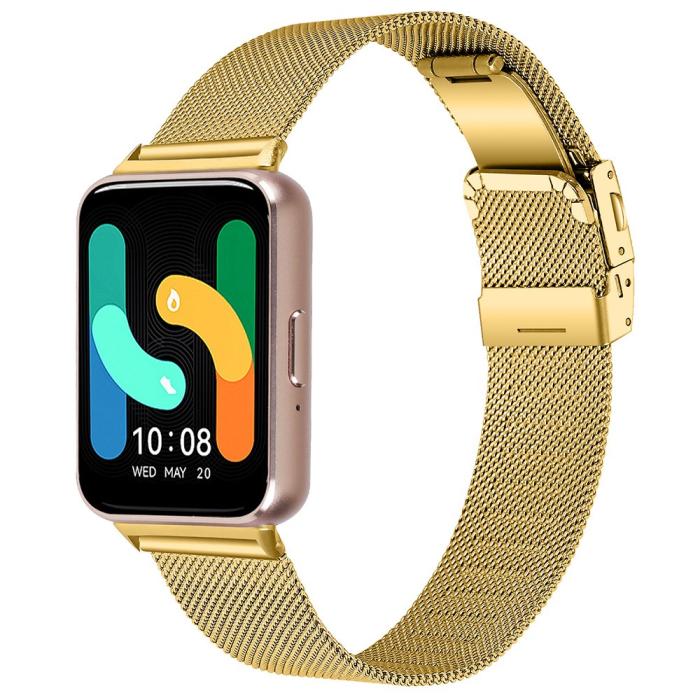 Bild 2,  Samsung Galaxy Watch Fit 3 Klockarmband Milanese Guld