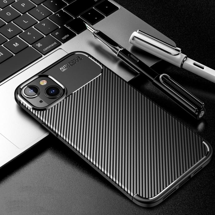 Bild 2,  iPhone 14 Pro Max Skal Kolfiber Textur Svart