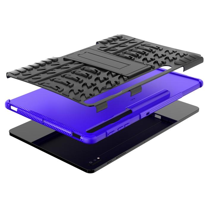 Bild 3,  Samsung Galaxy Tab S7 Plus / Tab S8 Plus Skal Rugged Kickstand Armor Lila